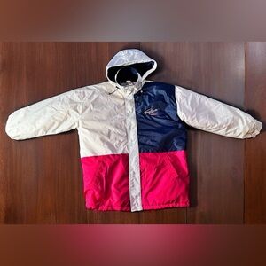 Vtg Tommy Sports Vintage Jacket Puffer XL Oho Active Block Color Removable Hood